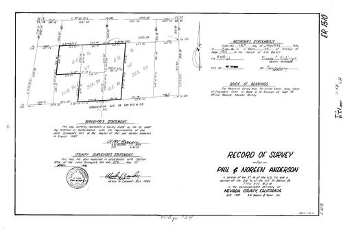 Click to see Record of Survey Book 10, pg. 124 (1989) of Nevada County Recorders Survey Maps Book 10