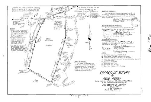 Click to see Record of Survey Book 10, pg. 135 (1989) of Nevada County Recorders Survey Maps Book 10