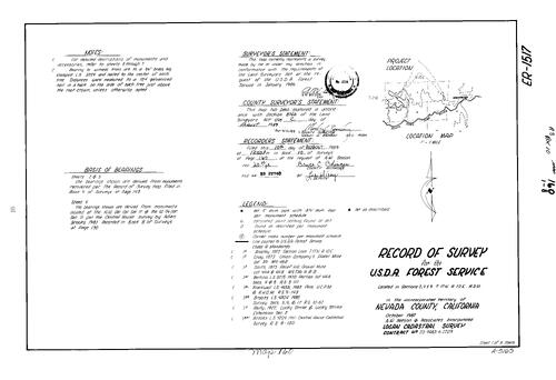 Click to see Record of Survey Book 10, pg. 160 (1989) of Nevada County Recorders Survey Maps Book 10
