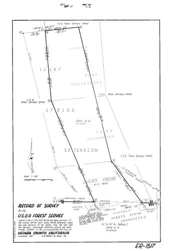 Click to see Record of Survey Book 10, pg. 160 (1989) of Nevada County Recorders Survey Maps Book 10