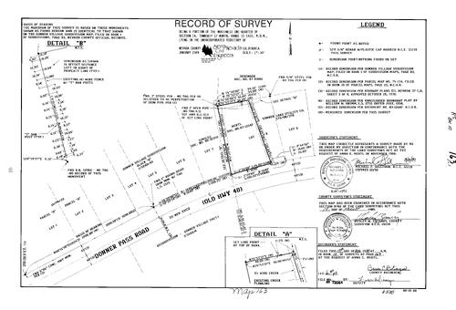 Click to see Record of Survey Book 10, pg. 163 (1989) of Nevada County Recorders Survey Maps Book 10