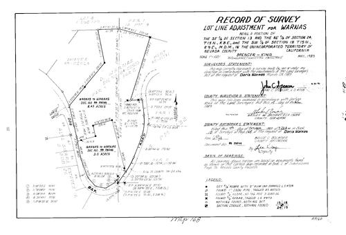 Click to see Record of Survey Book 10, pg. 168 (1989) of Nevada County Recorders Survey Maps Book 10
