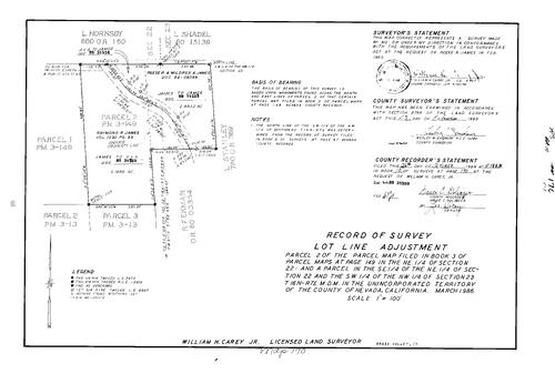 Click to see Record of Survey Book 10, pg. 170 (1989) of Nevada County Recorders Survey Maps Book 10