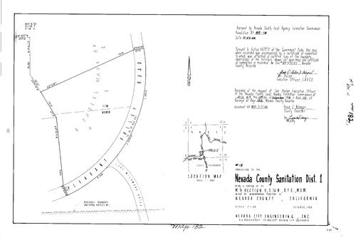 Click to see Record of Survey Book 10, pg. 182 (1989) of Nevada County Recorders Survey Maps Book 10