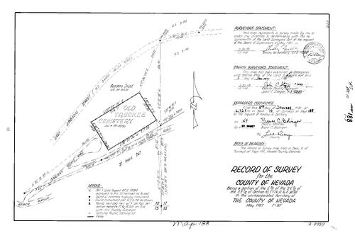 Click to see Record of Survey Book 10, pg. 188 (1990) of Nevada County Recorders Survey Maps Book 10