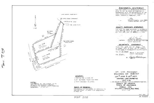 Click to see Record of Survey Book 10, pg. 208 (1990) of Nevada County Recorders Survey Maps Book 10