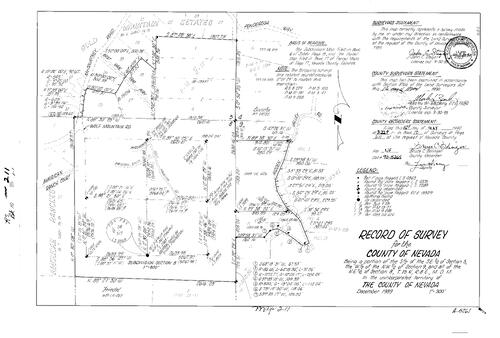 Click to see Record of Survey Book 10, pg. 211 (1990) of Nevada County Recorders Survey Maps Book 10