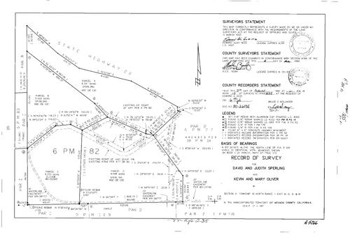 Click to see Record of Survey Book 10, pg. 235 (1990) of Nevada County Recorders Survey Maps Book 10