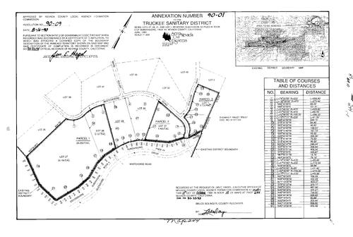 Click to see Record of Survey Book 10, pg. 244 (1990) of Nevada County Recorders Survey Maps Book 10