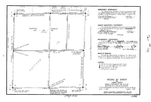 Click to see Record of Survey Book 10, pg. 266 (1990) of Nevada County Recorders Survey Maps Book 10