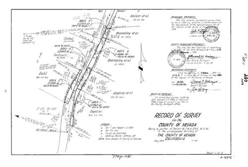 Click to see Record of Survey Book 10, pg. 280 (1991) of Nevada County Recorders Survey Maps Book 10
