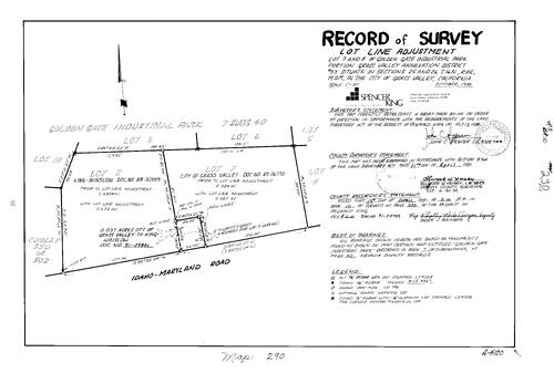 Click to see Record of Survey Book 10, pg. 290 (1991) of Nevada County Recorders Survey Maps Book 10