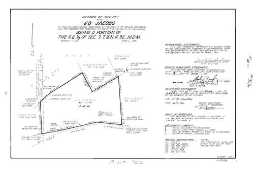 Click to see Record of Survey Book 10, pg. 302 (1991) of Nevada County Recorders Survey Maps Book 10