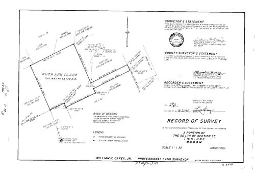 Click to see Record of Survey Book 10, pg. 310 (1991) of Nevada County Recorders Survey Maps Book 10