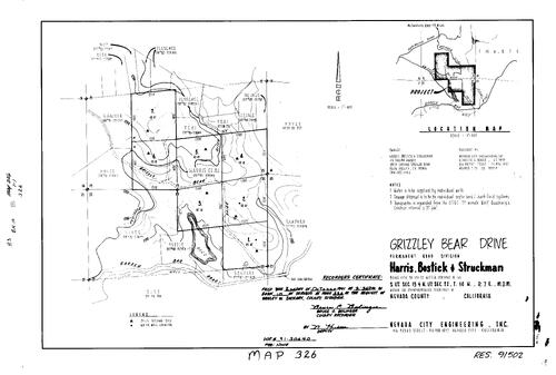 Click to see Record of Survey Book 10, pg. 326 (1991) of Nevada County Recorders Survey Maps Book 10