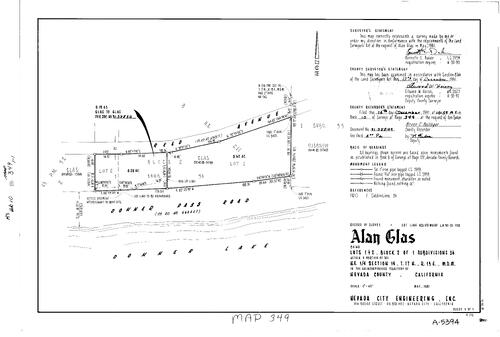 Click to see Record of Survey Book 10, pg. 349 (1991) of Nevada County Recorders Survey Maps Book 10
