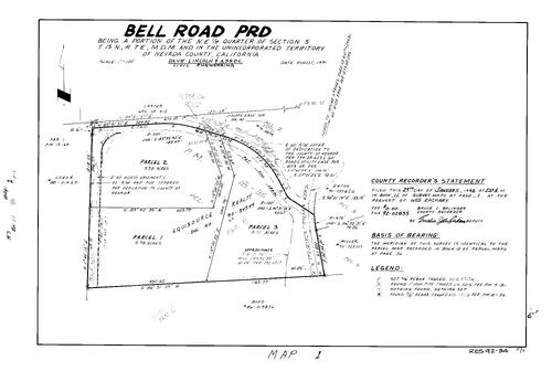 Click to see Record of Survey Book 11, pg. 001 (1992) of Nevada County Recorders Survey Maps Book 11