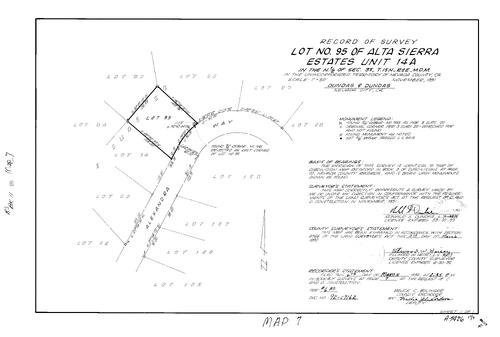 Click to see Record of Survey Book 11, pg. 007 (1992) of Nevada County Recorders Survey Maps Book 11