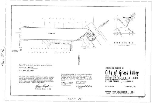 Click to see Record of Survey Book 11, pg. 016 (1992) of Nevada County Recorders Survey Maps Book 11