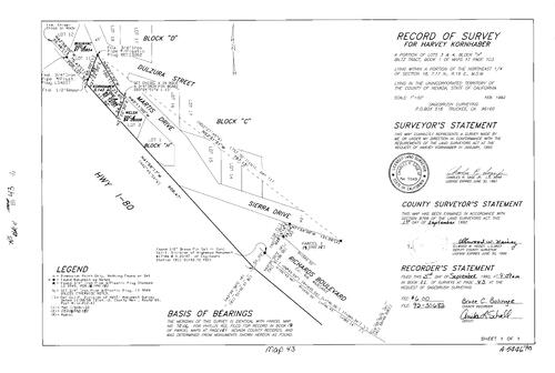 Click to see Record of Survey Book 11, pg. 043 (1992) of Nevada County Recorders Survey Maps Book 11