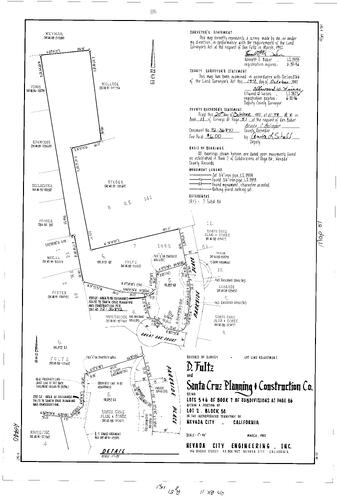 Click to see Record of Survey Book 11, pg. 51 (1992) of Nevada County Recorders Survey Maps Book 11