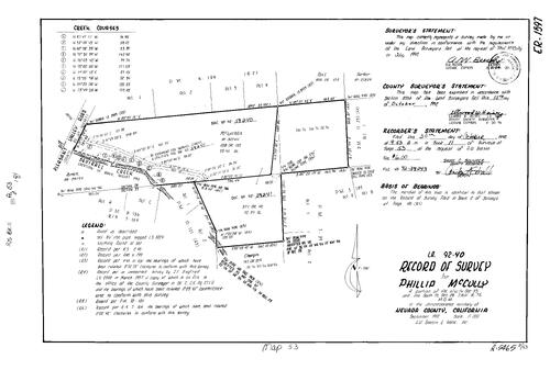 Click to see Record of Survey Book 11, pg. 53 (1992) of Nevada County Recorders Survey Maps Book 11