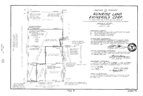 Click to see Record of Survey Book 11, pg. 81 (1993) of Nevada County Recorders Survey Maps Book 11