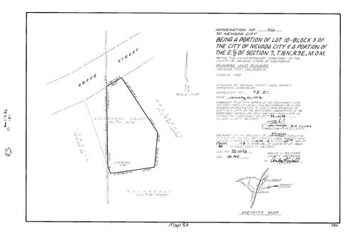Click to see Record of Survey Book 11, pg. 82 (1993) of Nevada County Recorders Survey Maps Book 11