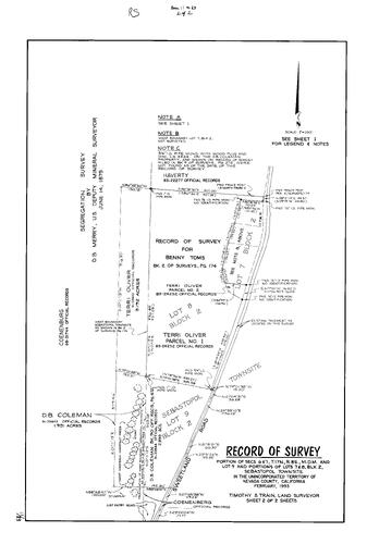 Click to see Record of Survey Book 11, pg. 83 (1993) of Nevada County Recorders Survey Maps Book 11