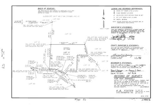 Click to see Record of Survey Book 11, pg. 86 (1993) of Nevada County Recorders Survey Maps Book 11