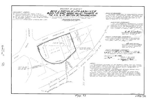 Click to see Record of Survey Book 11, pg. 93 (1993) of Nevada County Recorders Survey Maps Book 11