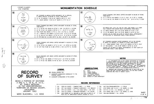 Click to see Record of Survey Book 11, pg. 99 (1993) of Nevada County Recorders Survey Maps Book 11