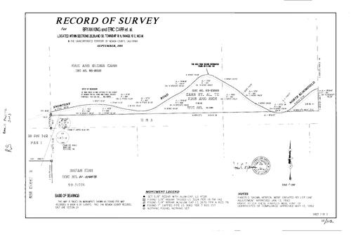 Click to see Record of Survey Book 11, pg. 112 (1993) of Nevada County Recorders Survey Maps Book 11
