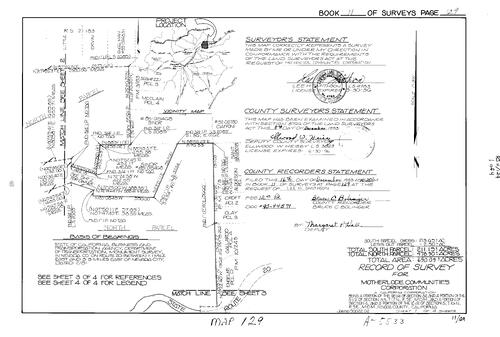 Click to see Record of Survey Book 11, pg. 129 (1993) of Nevada County Recorders Survey Maps Book 11