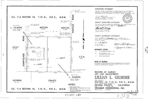 Click to see Record of Survey Book 11, pg. 131 (1993) of Nevada County Recorders Survey Maps Book 11