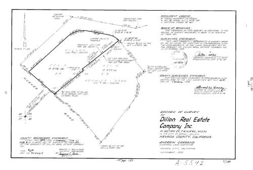 Click to see Record of Survey Book 11, pg. 139 (1994) of Nevada County Recorders Survey Maps Book 11