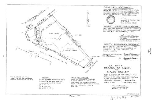 Click to see Record of Survey Book 11, pg. 141 (1994) of Nevada County Recorders Survey Maps Book 11