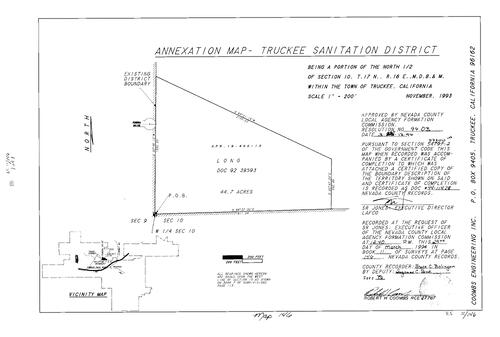 Click to see Record of Survey Book 11, pg. 146 (1994) of Nevada County Recorders Survey Maps Book 11