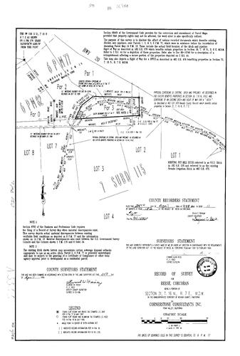 Click to see Record of Survey Book 11, pg. 152 (1994) of Nevada County Recorders Survey Maps Book 11