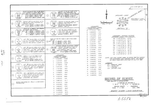 Click to see Record of Survey Book 11, pg. 157 (1994) of Nevada County Recorders Survey Maps Book 11