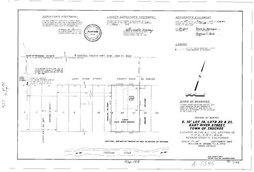 Click to see Record of Survey Book 11, pg. 158 (1994) of Nevada County Recorders Survey Maps Book 11