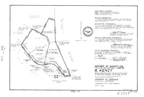 Click to see Record of Survey Book 11, pg. 160 (1994) of Nevada County Recorders Survey Maps Book 11
