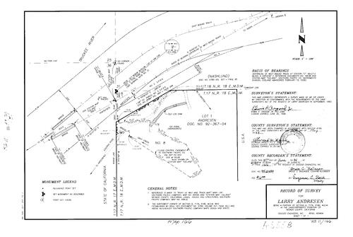 Click to see Record of Survey Book 11, pg. 166 (1994) of Nevada County Recorders Survey Maps Book 11