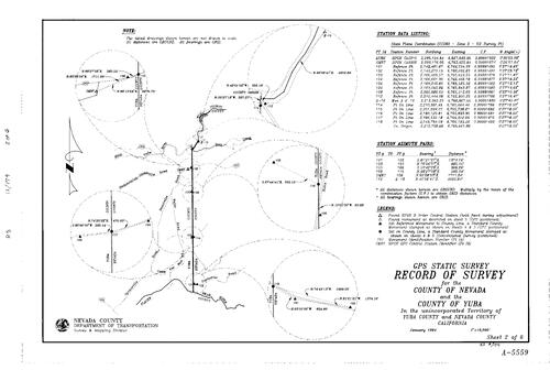 Click to see Record of Survey Book 11, pg. 174 (1994) of Nevada County Recorders Survey Maps Book 11