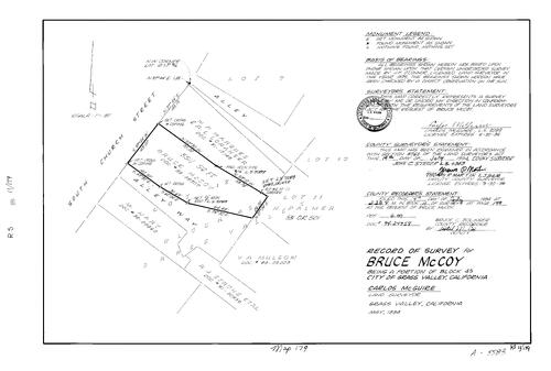 Click to see Record of Survey Book 11, pg. 179 (1994) of Nevada County Recorders Survey Maps Book 11