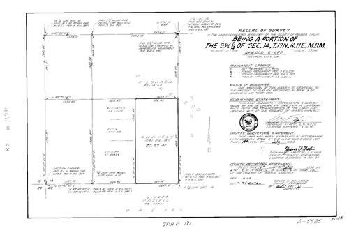 Click to see Record of Survey Book 11, pg. 181 (1994) of Nevada County Recorders Survey Maps Book 11