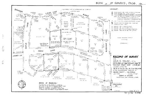 Click to see Record of Survey Book 11, pg. 192 (1994) of Nevada County Recorders Survey Maps Book 11
