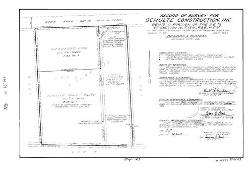 Click to see Record of Survey Book 11, pg. 193 (1994) of Nevada County Recorders Survey Maps Book 11