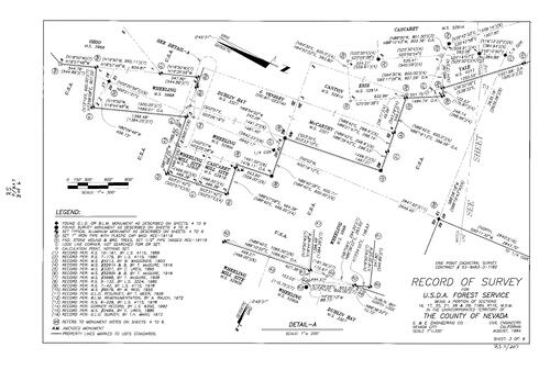 Click to see Record of Survey Book 11, pg. 207 (1994) of Nevada County Recorders Survey Maps Book 11
