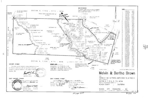 Click to see Record of Survey Book 11, pg. 210 (1994) of Nevada County Recorders Survey Maps Book 11